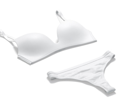Womens Lingerie White Set - underwear bra with tankini string panties 3D Модель