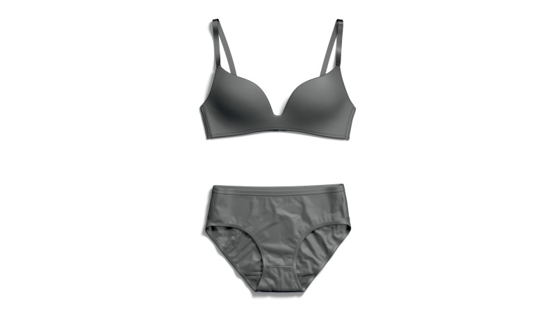 Womens Lingerie Black Set With Slip - female bikini underpants with brassiere Modèle 3D .c4d .max .obj .3ds .fbx .stl .blend