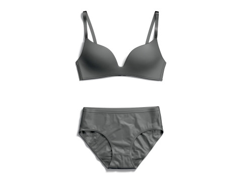 Womens Lingerie Black Set With Slip - female bikini underpants with brassiere Modèle 3D