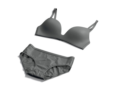 Womens Lingerie Black Set With Slip - female bikini underpants with brassiere Modèle 3D