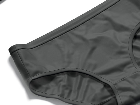 Womens Lingerie Black Set With Slip - female bikini underpants with brassiere Modèle 3D