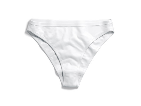 Womens Classic Lingerie White Set - bra with brief panties 3D Model