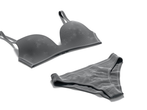 Womens Classic Lingerie White Set - bra with brief panties 3D Model