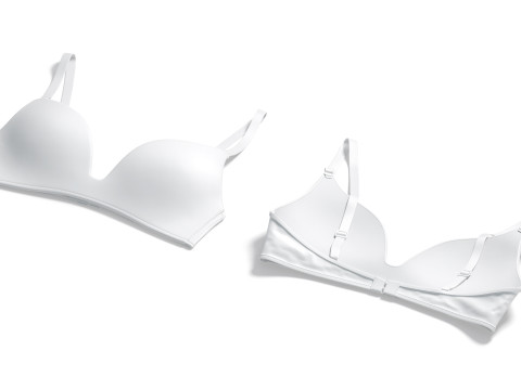 Womens White Wireless Bra - underclothing lingerie for breast 3D Model