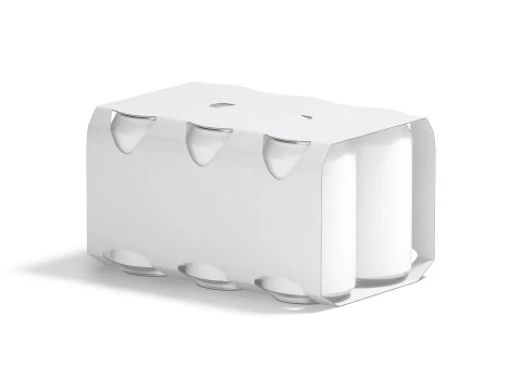 White Six 330ml Teneke Kutu Karton Paket - 6 adet bira veya soda i&ccedil;eceği ile karton ambalaj 3D Model