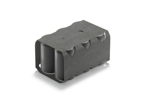 Black Six 330ml Can Cardboard Pack - carton holder for aluminium beer or juice soda 3D Model