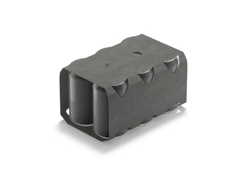 Black Six 330ml 缶段ボールパック - アルミニウムビールまたはジュースソーダ用のカートンホルダー 3Dモデル