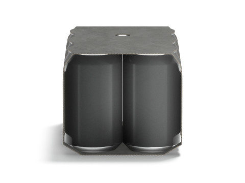 黑六 330 毫升罐纸板包装 - 用于铝制啤酒或果汁苏打水的纸盒支架 3D 模型