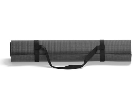 Black Rolled 2 Yoga Mat - sport stand carpet set with handle strap 3D 模型