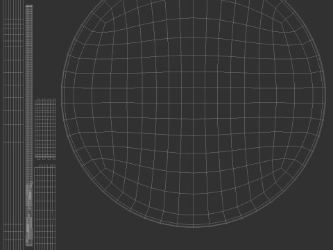 Siyah Yuvarlak Küpe - daire kulak damlası bijou 3D Model