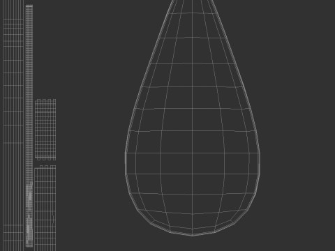 White Drop Earring Jewelry - teardrop plastic earing jewellery 3D Model