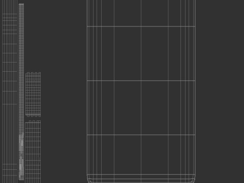 Weißer rechteckiger Ohrringschmuck – Paar quadratischer Ohrschmuck 3D Modell