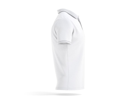 White Mens Polo Shirt - sport male tshirt with collar 3D Model