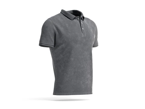 White Mens Polo Shirt - sport male tshirt with collar 3D Model