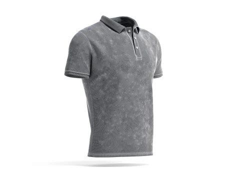 White Mens Polo Shirt - sport male tshirt with collar 3D Model