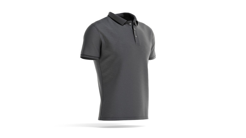 Black Mens Polo-Shirt - sport male jersey tshirt 3D Model .c4d .max .obj .3ds .fbx .stl .blend 