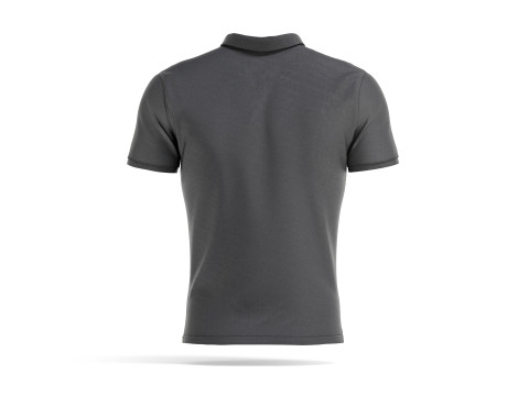 Black Mens Polo-Shirt - sport male jersey tshirt 3D Model