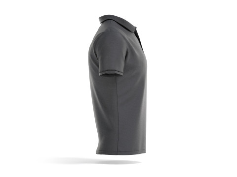Black Mens Polo-Shirt - sport male jersey tshirt 3D Model