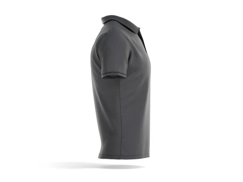 Black Mens Polo-Shirt - sport male jersey tshirt 3D Model