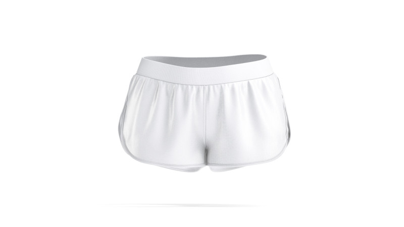 White Women Sport Shorts - female jersey swimtrunks 3Dモデル .c4d .max .obj .3ds .fbx .stl .blend 