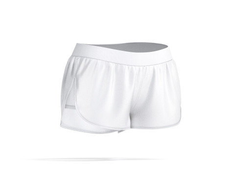 White Women Sport Shorts - female jersey swimtrunks 3Dモデル