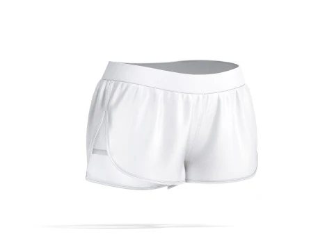 Pantalones cortos deportivos blancos para mujer - ba&ntilde;ador de punto para mujer Modelo 3D