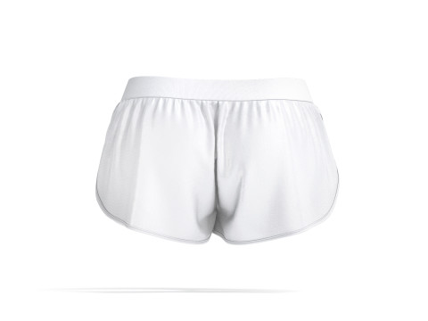 White Women Sport Shorts - female jersey swimtrunks 3Dモデル