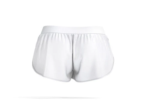 Pantalones cortos deportivos blancos para mujer - ba&ntilde;ador de punto para mujer Modelo 3D