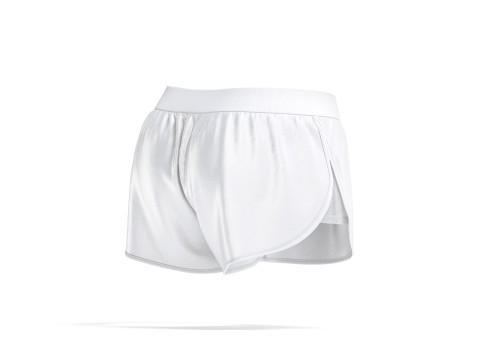 White Women Sport Shorts - female jersey swimtrunks 3Dモデル