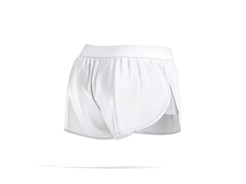 Pantalones cortos deportivos blancos para mujer - ba&ntilde;ador de punto para mujer Modelo 3D