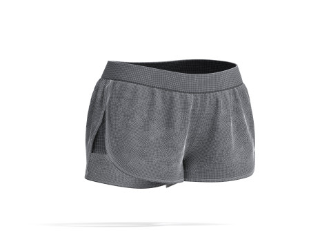 White Women Sport Shorts - female jersey swimtrunks 3Dモデル
