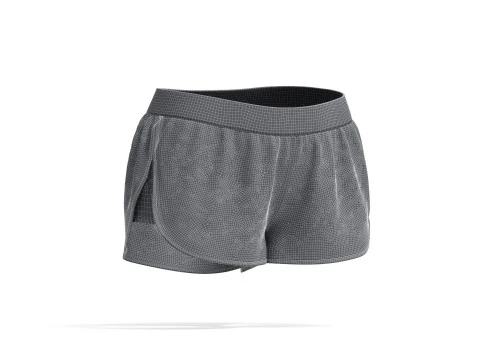 Pantalones cortos deportivos blancos para mujer - ba&ntilde;ador de punto para mujer Modelo 3D