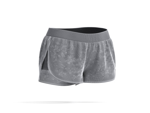 White Women Sport Shorts - female jersey swimtrunks 3Dモデル