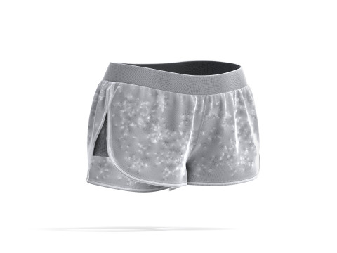 White Women Sport Shorts - female jersey swimtrunks 3Dモデル