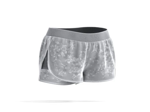 Pantalones cortos deportivos blancos para mujer - ba&ntilde;ador de punto para mujer Modelo 3D