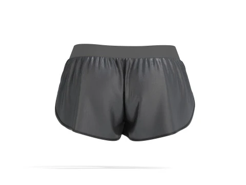 Black Women Shorts - fitness sport panties 3D Model