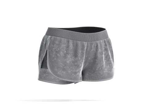 Black Women Shorts - fitness sport panties 3D Model