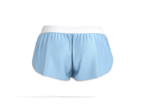 Blue Women Sport Shorts - fitness jersey panties 3D मॉडल
