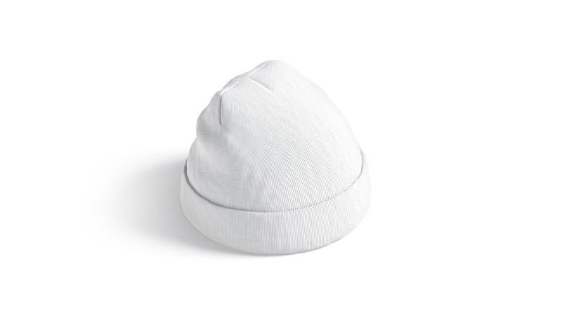 White Knitted Beanie - casual winter hat 3D 模型 .c4d .max .obj .3ds .fbx .stl .blend 
