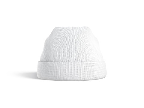 White Knitted Beanie - casual winter hat 3D 模型