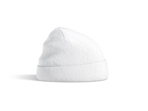 White Knitted Beanie - casual winter hat 3D 模型