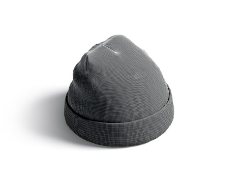 White Knitted Beanie - casual winter hat 3D 模型