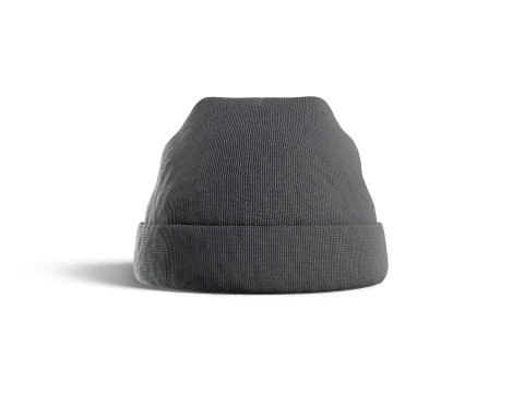 Black Winter Beanie Hat - knitted headwear 3D Model