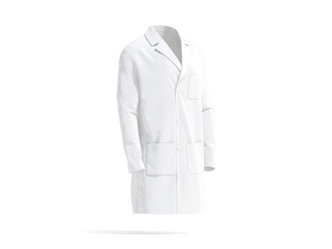 White Medical Lab Coat - doctors hospital overcoat clothing Modèle 3D