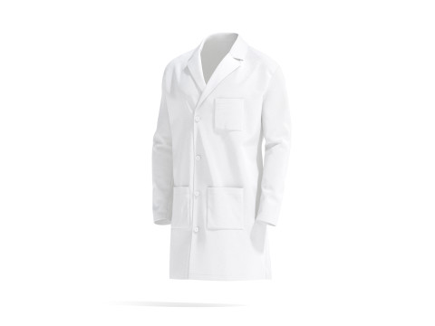 White Medical Lab Coat - doctors hospital overcoat clothing Modèle 3D