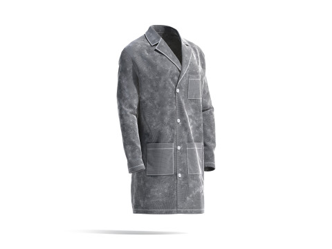 White Medical Lab Coat - doctors hospital overcoat clothing Modèle 3D