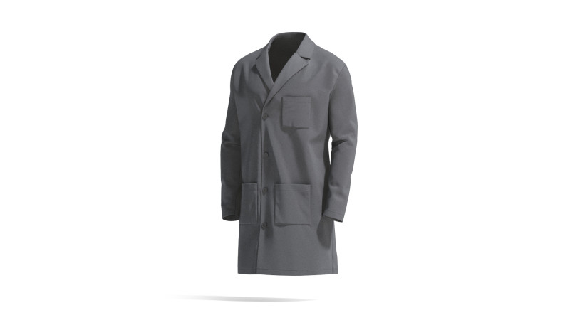 Black Doctors Lab Coat - medical scrub top Modèle 3D .c4d .max .obj .3ds .fbx .stl .blend