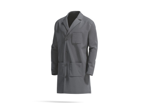 Black Doctors Lab Coat - medical scrub top Model 3D