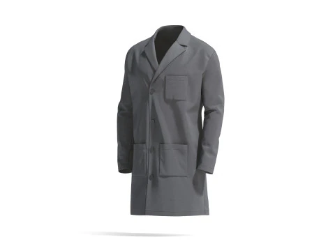 Black Doctors Lab Coat - medical scrub top 3D Model