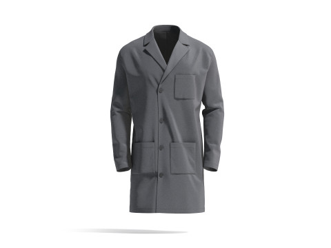 Black Doctors Lab Coat - medical scrub top Modèle 3D
